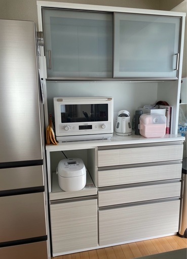 【美品】食器棚W120 ホワイト