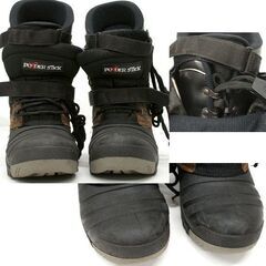 約23cm スノーボード ソフトブーツ POWDER STICKPS MB-8200 レディース ブラック×ブラウン 黒茶 表記 6 スノボ 靴　☆ PayPay(ペイペイ)決済可能 ☆ 札幌市 豊平区 平岸 平岸店の画像