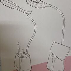 デスクライト　LED ペン入れ　スマホ置き　折りたたみ　ホワイト　卸ます    転売OK　　倒産品　まとめ売り　ネット商材　アマゾン引き上げ商品　メルカリ　副業の画像