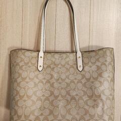 COACH コーチ バッグ ショルダーバッグ トートバッグ 外袋付き 本革 シグネチャー ベージュの画像