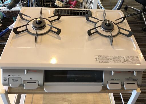 ☆【早めの引取希望】リンナイ　2口ガスコンロ　都市ガス　KG67BER　ガステーブル　中古（NF241029）Zi-1853