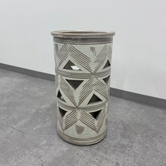 陶器 傘立て 透かし彫り 中古 傘置き