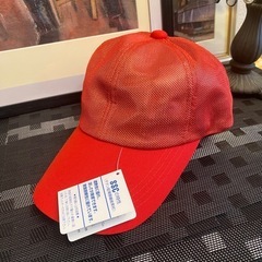 赤 UVカット キャップ【タグ付き未使用】