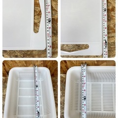 C(6749)水切りかごトレー まな板 2枚 キッチン用品 水切り 中古品の画像