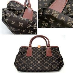 russet ラシット ショルダーバッグ 肩掛け ブラウン 総柄 幅40×高さ25×マチ11cm ハンドバッグ　☆ PayPay(ペイペイ)決済可能 ☆ 札幌市 豊平区 平岸 平岸店の画像