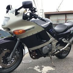 福山市 瀬戸町 カワサキ ZZR400 ZX400N 実働 車検R8年2月付き 吹け上がり良好 アサヒナレーシング カチ上げ 2本出しマフラー カスタムベースにもの画像