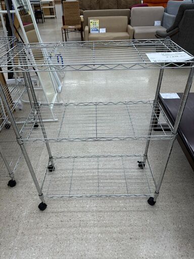 ★ジモティ割あり★  スチールラック シルバー H94×D34×W74 クリーニング済み TJ9461