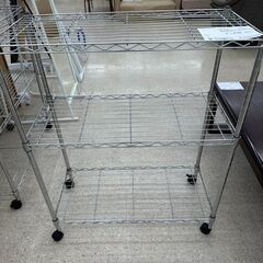 ★ジモティ割あり★  スチールラック シルバー H94×D34×...