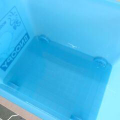 スヌーピー 幅54×38㎝ 収納ケース　高さ35㎝　水色 ブルー おもちゃ入れ　衣装ケース フタつき 札幌 北20条店の画像