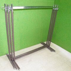 W90cmタイプ 業務用ハンガーラック ３台セット 角バータイプ...