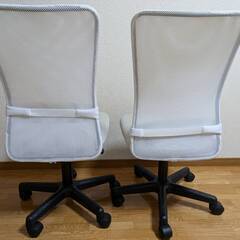 山善 オフィスチェア メッシュバック ランバーサポート付き ホワイト EHL-50(WH/BK)の画像