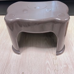 くまさん　2段踏み台　茶色の画像