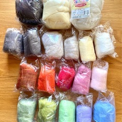 羊毛フェルト　15色 手芸用品　まだまだ使えます^_^