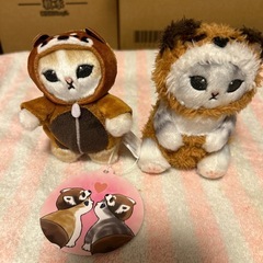 モフサンド、あらいぐまぬいぐるみネコ