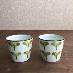 癒し系🌱双葉デザートフルーツカップ2個セット波佐見焼ミニカップ