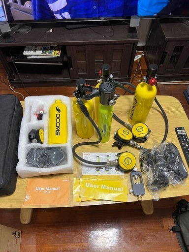 ミニスキューバダイビングボンベまとめてどうぞ‼️