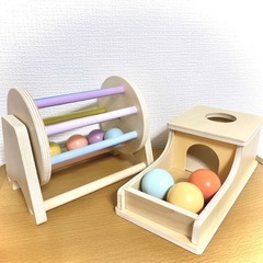 モンテッソーリ知育玩具 木のおもちゃ ２つセットの画像