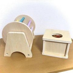 モンテッソーリ知育玩具 木のおもちゃ ２つセットの画像