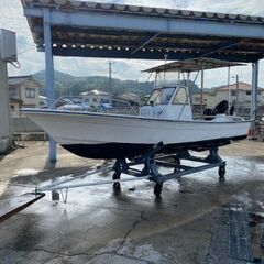 小型ボート・日産PW600TKⅡ20ftスズキ船外機DF50psの画像