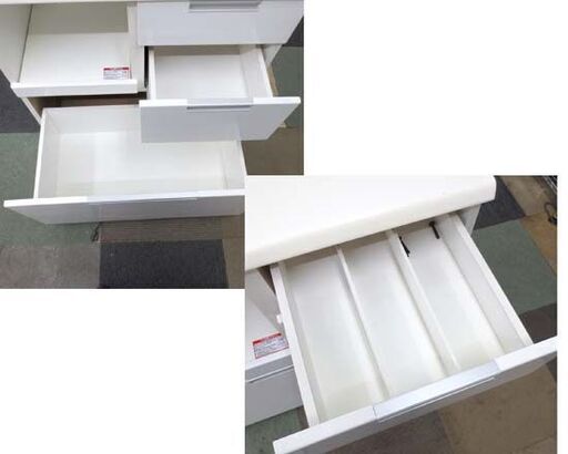 ニトリ 幅80㎝ レンジボード ホワイト 鏡面仕上げ 高さ2m×奥行42