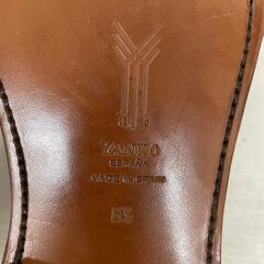 【YANKO】 ヤンコ 革靴 ローファー ライトベージュ 8 1/2 J0527の画像