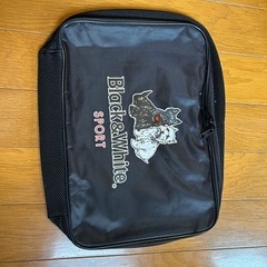 ガーメントメッシュバッグ　黒　犬