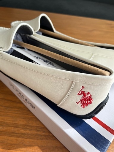 U.S POLO ASSN ホワイト 24cm新品箱付き