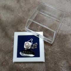 ネクタイピン  本真珠付き