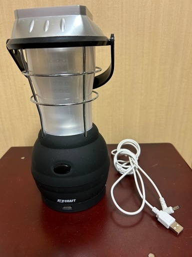 LEDランタン　LED照明　車中泊・災害・停電時　（USB充電・手動発電ダイナモ・車載充電・ソーラー充電・乾電池電源）
