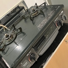 グリル付二口ガスコンロ
