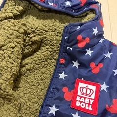 ベビードールもこもこアウター110サイズの画像