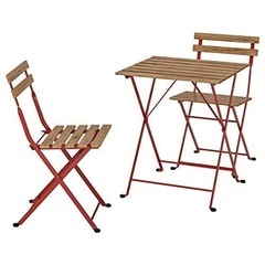 IKEAガーデンテーブルセット　赤(廃盤品)
