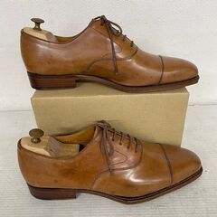 【CRISPIN】 クリスピン 革靴 ストレートチップ 内羽根式 ED664R01 8 1/2 J0529の画像