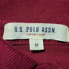 ポロ　U.S.POLO ASSN　ポロシャツ　えんじ色　Mサイズの画像