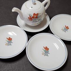 有田焼 醤油差し 哲山作　おてしょう皿4枚の画像
