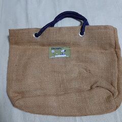 新品スヌーピー 麻 トートバッグ