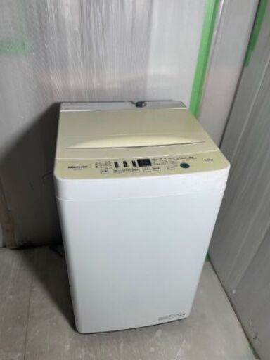 ハイセンス　全自動洗濯機　2021年式　4.5キロ　※焼けあり　＃2