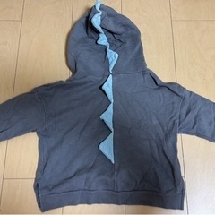恐竜　裏起毛　パーカー　100cmの画像