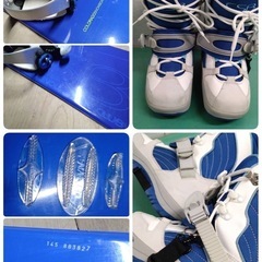 ● B) CSB/ COLORADO SNOWBOARD CLUB145cm スノーボード/ブーツ 24cm/ビンディング/ケース 4点セット  中古 ①の画像