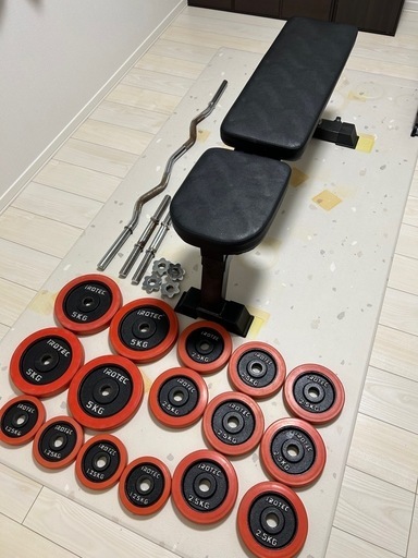 【抗菌マット付き】ウエイトトレーニングセット