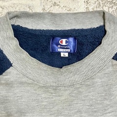 チャンピオン ボア 裏起毛 ネイビー＆グレー #Lの画像