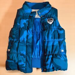 SISTER JENNI 中わたベスト（迷彩ブルー）140の画像