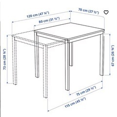 VANGSTA ヴァングスタ　テーブル　ホワイト　の画像