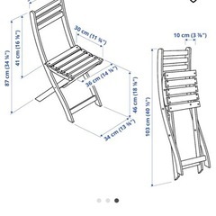 IKEA折りたたみテーブル＆チェアの画像