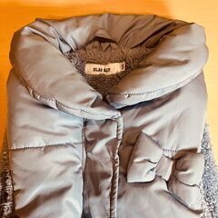 SLAP SLIP 裏起毛中わたリボンベスト（ライトブルー）120の画像