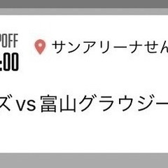 Bリーグチケット　2名分　サンアリーナせんだい
　