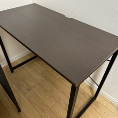 ニトリ デスク パソコンデスク PCデスク オフィスデスク ミドルブラウン 幅95
cmの画像
