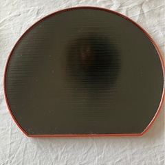 美品　敷物盆　赤黒　両面　５枚セット