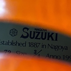 終了)ピカピカ中古スズキチェロ3/4難ありの画像