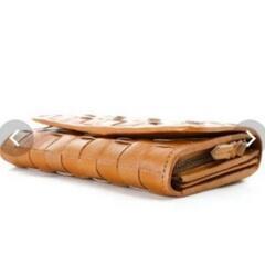 (A)新品未使用　fes 長財布　本革　牛革　レディース　ブラウンの画像